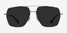 Whittle Gold MetalSunglass Frames from EyeBuyDirect, Front View