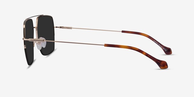 Whittle Gold MetalSunglass Frames from EyeBuyDirect, Side View