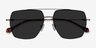 Whittle Gold MetalSunglass Frames from EyeBuyDirect, Closed View