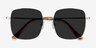 Sunday Silver MetalSunglass Frames from EyeBuyDirect, Closed View