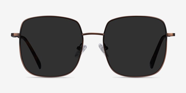 Sunday Bronze MetalSunglass Frames from EyeBuyDirect, Front View