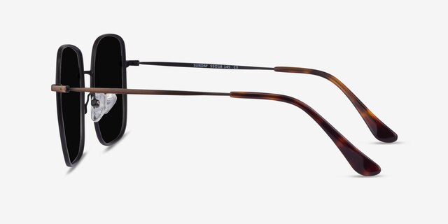 Sunday Bronze MetalSunglass Frames from EyeBuyDirect, Side View