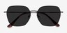 Ginza Gunmetal MetalSunglass Frames from EyeBuyDirect, Closed View