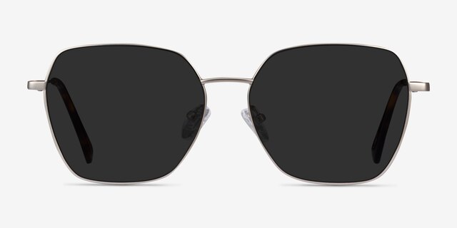Ginza Silver MetalSunglass Frames from EyeBuyDirect, Front View