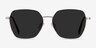 Ginza Silver MetalSunglass Frames from EyeBuyDirect, Front View