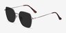 Ginza Silver MetalSunglass Frames from EyeBuyDirect, Angle View