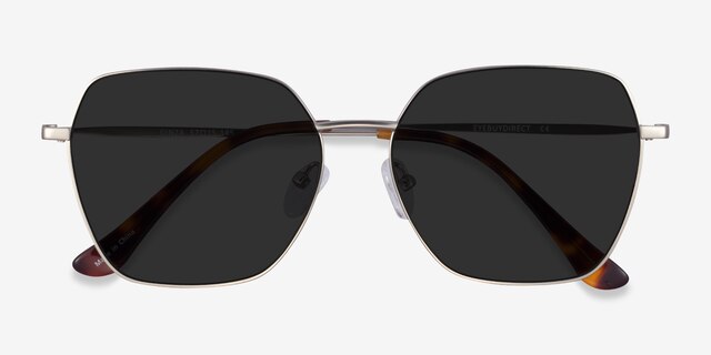 Ginza Silver MetalSunglass Frames from EyeBuyDirect, Closed View