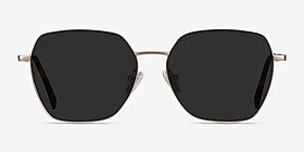 Ginza Doré Métal Soleil de Lunette de vue d'EyeBuyDirect, Vue de Face