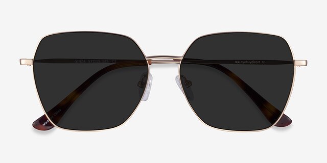 Ginza Gold MetalSunglass Frames from EyeBuyDirect, Closed View