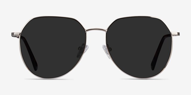 Carlsbad Silver MetalSunglass Frames from EyeBuyDirect, Front View