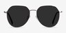Carlsbad Silver MetalSunglass Frames from EyeBuyDirect, Front View