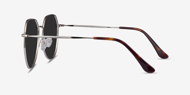 Carlsbad Silver MetalSunglass Frames from EyeBuyDirect, Side View