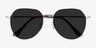 Carlsbad Silver MetalSunglass Frames from EyeBuyDirect, Closed View