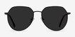 Carlsbad Black MetalSunglass Frames from EyeBuyDirect, Front View