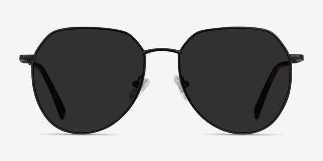 Carlsbad Black MetalSunglass Frames from EyeBuyDirect, Front View