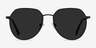 Carlsbad Black MetalSunglass Frames from EyeBuyDirect, Front View