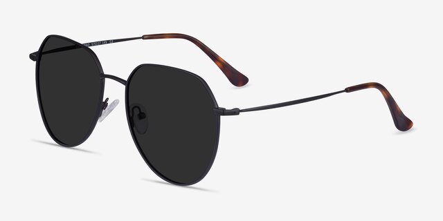 Carlsbad Black MetalSunglass Frames from EyeBuyDirect, Angle View