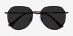 Carlsbad Black MetalSunglass Frames from EyeBuyDirect, Closed View