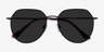 Carlsbad Black MetalSunglass Frames from EyeBuyDirect, Closed View