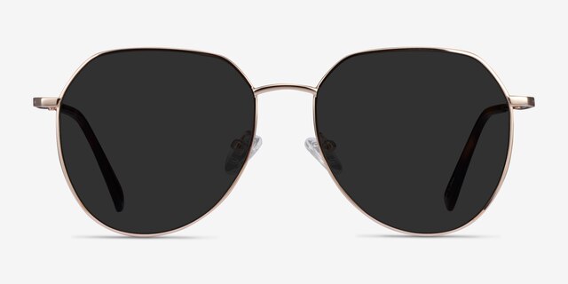Carlsbad Gold MetalSunglass Frames from EyeBuyDirect, Front View