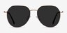 Carlsbad Gold MetalSunglass Frames from EyeBuyDirect, Front View