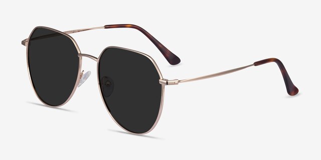 Carlsbad Gold MetalSunglass Frames from EyeBuyDirect, Angle View