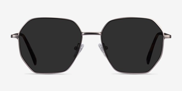 Lenox Gunmetal MetalSunglass Frames from EyeBuyDirect, Front View