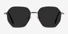 Lenox Gunmetal MetalSunglass Frames from EyeBuyDirect, Front View