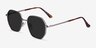 Lenox Gunmetal MetalSunglass Frames from EyeBuyDirect, Angle View