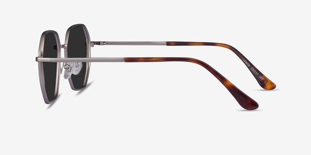 Lenox Gunmetal MetalSunglass Frames from EyeBuyDirect, Side View