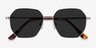 Lenox Gunmetal MetalSunglass Frames from EyeBuyDirect, Closed View