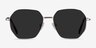 Lenox Silver MetalSunglass Frames from EyeBuyDirect, Front View