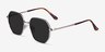 Lenox Silver MetalSunglass Frames from EyeBuyDirect, Angle View