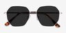 Lenox Silver MetalSunglass Frames from EyeBuyDirect, Closed View