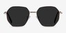 Lenox Gold MetalSunglass Frames from EyeBuyDirect, Front View