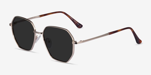 Lenox Gold MetalSunglass Frames from EyeBuyDirect, Angle View