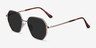 Lenox Gold MetalSunglass Frames from EyeBuyDirect, Angle View