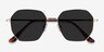 Lenox Gold MetalSunglass Frames from EyeBuyDirect, Closed View