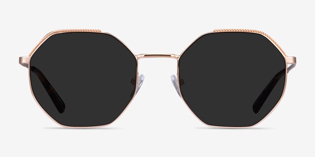 Elsa Rose Gold MetalSunglass Frames from EyeBuyDirect, Front View