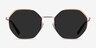 Elsa Rose Gold MetalSunglass Frames from EyeBuyDirect, Front View