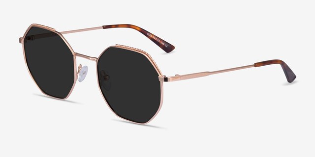 Elsa Rose Gold MetalSunglass Frames from EyeBuyDirect, Angle View