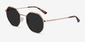 Elsa Rose Gold MetalSunglass Frames from EyeBuyDirect, Angle View