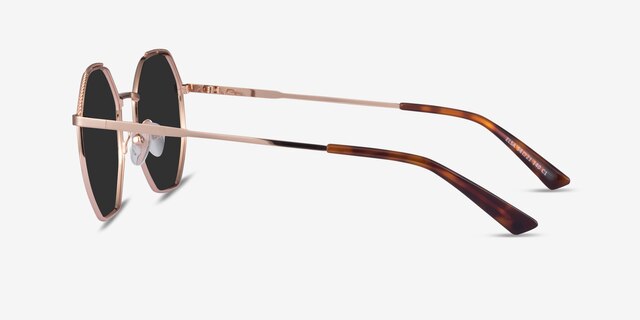 Elsa Rose Gold MetalSunglass Frames from EyeBuyDirect, Side View