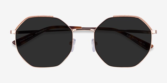 Elsa Rose Gold MetalSunglass Frames from EyeBuyDirect, Closed View