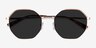 Elsa Rose Gold MetalSunglass Frames from EyeBuyDirect, Closed View