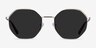 Elsa Silver MetalSunglass Frames from EyeBuyDirect, Front View
