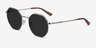 Elsa Silver MetalSunglass Frames from EyeBuyDirect, Angle View