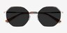 Elsa Silver MetalSunglass Frames from EyeBuyDirect, Closed View