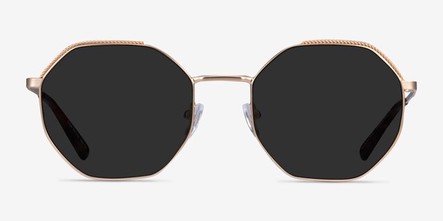 Elsa Gold MetalSunglass Frames from EyeBuyDirect, Front View