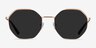 Elsa Gold MetalSunglass Frames from EyeBuyDirect, Front View
